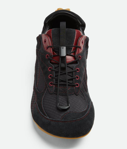 BV Bottega Wholesale Unisex Retro Drawstring Racing Shoes Genuine <b>Leather</b> Patchwork Non-slip Casual <b>Sneakers</b> Men Women Veneta - Product Image 3