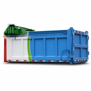 Conteneur à ordures de 12 m³ avec système de levage par crochet, camion de collecte de déchets multi-conteneurs de 25 tonnes pour station de transfert et chantier de construction - Product Image 3