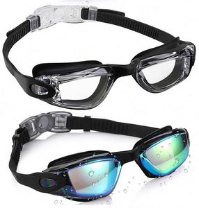 2024 niños y niñas deslumbrantes gafas de natación antivaho galvanizadas cómodas gafas herméticas gafas ajustables - Product Image 2