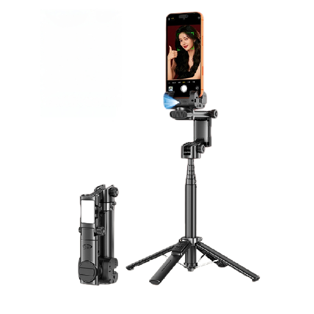 Q37 Single-Axis Handheld Gimbal Stabilizer with RGB Fill Light Smart Face Tracking Selfie Stick for Smooth Shooting