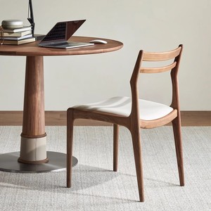 Sillas Tapizadas Modernas para Comedor, Muebles Nórdicos, Silla de Mimbre para Restaurante, Cafetería, Silla de Comedor de Madera Maciza de Cerezo - Product Image 2