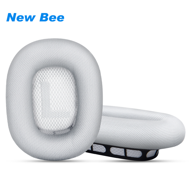 New Bee High Quality Soft Protein Leather Replacement Ear Pad Ear Cushion for AirPods Max Headphones Cover Black Light Gray