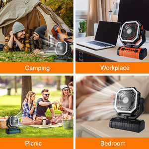 Ventilateur portable d'extérieur rechargeable 20000mAh avec télécommande et lumière LED pour le camping - Product Image 4