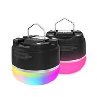 Nouvelle lampe de camping LED rechargeable transfrontalière, alimentée par USB, 8000 mAh, portable, à suspendre, pour tente, éclairage extérieur RGB, randonnée