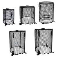 Protection en maille métallique anti-brûlure MJ PET pour lampe chauffante de reptile, pour cage de lézard, serpent, tortue