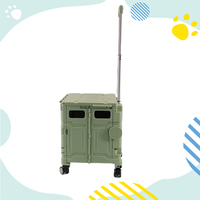 Chariot de courses pliable et écologique avec poignée, pour le transport d'équipements de camping et le rangement des courses