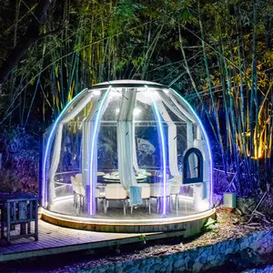 Factory wholesaler Low Cost 360 Star View Uv Block Pc Glass Dome House Igloo Garden Tent