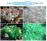 Ligne de recyclage personnalisable pour flocons de bouteilles PET de 300-2000 kg/h, équipement de broyage, lavage et séchage du plastique