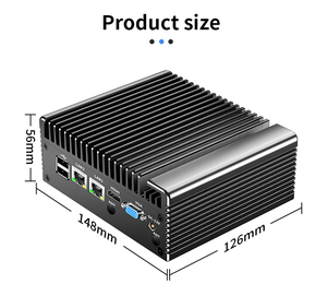 <span class=keywords><strong>Mini</strong></span> PC Industrial Económico Sin Ventilador, Intel Core I5 8250U, 2 LANS, 2 COM, Compatible con Pantalla HD, Computadora NUC - Product Image 1