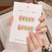 Ongles courts de haute qualité à presser, faux ongles mignons personnalisés en acrylique, faits à la main, vente en gros