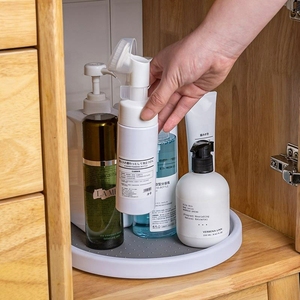 Plastic Non-Skid Pantry Cabinet Lazy <b>Kitchen</b> Organizer 360 Degree Turntable Rotating Spice <b>Rack</b> - Product Image 2