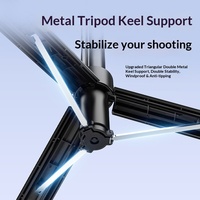 Tongkat Selfie Tripod Magnetik Kompatibel Magsafe dari Aluminium Alloy Baru untuk Vlog Outdoor dan Live-Streaming, Panjang 16m