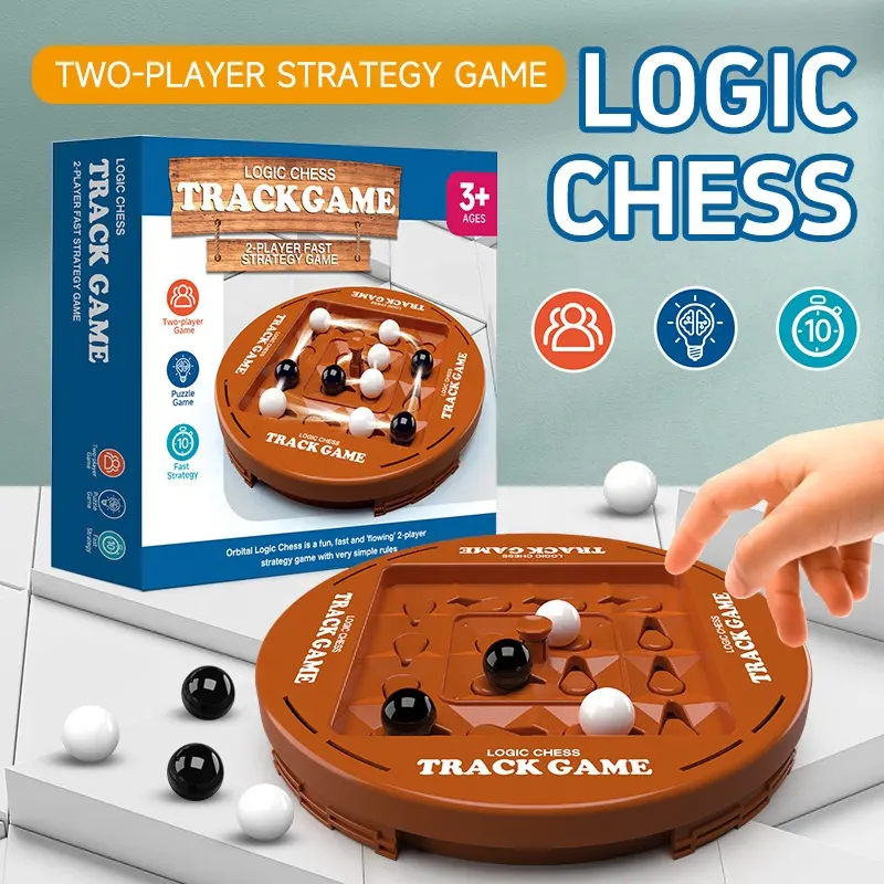 Mainan Putar baru permainan papan catur logika Orbital dua pemain Go Battle mainan asah otak dewasa