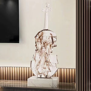 Ornements de <span class=keywords><strong>violon</strong></span> en résine de cristal transparent de luxe léger, sculpture de guitare en résine abstraite moderne, <span class=keywords><strong>violon</strong></span> en cristal pour la <span class=keywords><strong>d</strong></span>écoration intérieure <span class=keywords><strong>d</strong></span>'hôtel - Product Image 4