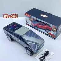 Speaker Mobil Stereo Nirkabel Bluetooth WS-580 Super Bass Model Mobil Woofer Hifi Musik WSTER Speaker Hadiah Radio FM/TF/USB/TWS