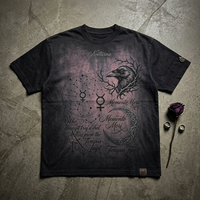 T-shirt Homme Personnalisé en Coton Épais avec Logo Imprimé en Relief 3D, Coupe Oversize, Manches Courtes, Style Streetwear, Vierge pour l'Été