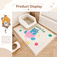 Tapis à litière pour chat pliable et imperméable, double couche, design nid d'abeille, tapis de récupération de litière pour les voyages et la maison, prix d'usine