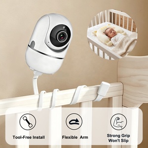 Support de caméra pour babyphone, fixation rotative polyvalente, s'attache aux étagères ou aux meubles du berceau, support de babyphone avec vis de 1/4 pouces - Product Image 2