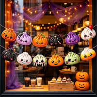 Guirlande décorative Halloween « Dim Sum » en forme de petits pains vapeur, idéale pour fêtes, boulangeries et restaurants – Nouveauté très prisée