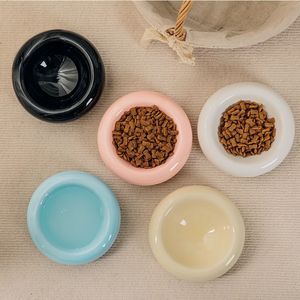 Bol en céramique pour chat, arrondi, anti-renversement, pour nourriture et eau, avec base stable - Product Image 2