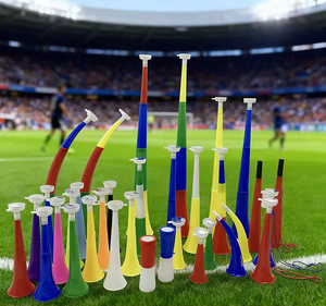 Trompetas de Plástico Personalizadas con Logotipo para Fiestas, Estadios y Deportes, Mini Vuvuzelas Negras - Product Image 6
