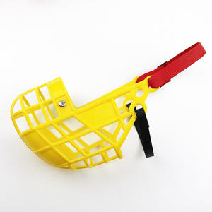 그레이하운드 스타일 고급 개 총구 통기성 부드러운 플라스틱 입 커버 동물 프린트 장식 스카프 나일론 애완 동물을위한 금속 버클 - Product Image 4