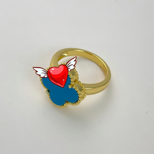 Anillos de Trébol de Cuatro Hojas Chapados en Oro al por Mayor, Exquisitos Anillos de Plata de Ley 925 con Trébol de Cuatro Hojas y Piedra Natural para <span class=keywords><strong>Mujer</strong></span> - Product Image 4