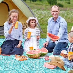 Couverture de camping d'extérieur, couverture de plage pliable portable avec <span class=keywords><strong>dessous</strong></span> imperméable et isolant thermiquement, couverture de pique-nique 200 x 200 - Product Image 6
