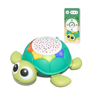 Giocattolo Elettrico a Forma di Tartaruga per l'Apprendimento dei Bambini con Testa Oscillante, Proiezione Luminosa, Musica e Telecomando - Product Image 1