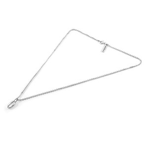 Pendentif collier GUSTATORY en forme de grain de café argenté - Product Image 2