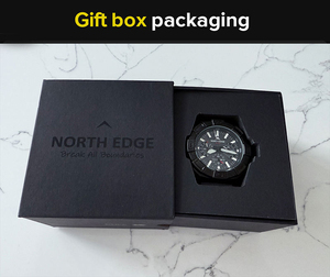 Montre connectée North Edge Blaze IP68 à énergie solaire, écran TFT, bracelet en nylon, réveil, charge magnétique pour hommes - Product Image 3