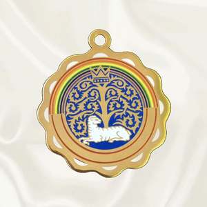 Colgante de metal chapado en oro personalizado con esmalte, colgantes de letras grabadas, dijes de joyería de moda - Product Image 3