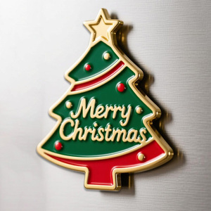 Aimant de réfrigérateur personnalisé en métal Art Déco avec aimant puissant pour les attractions touristiques, cadeau commémoratif, décorations de Noël - Product Image 3