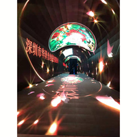 Écran LED flexible incurvé P2.5 P4, module LED souple d'intérieur, panneau d'affichage personnalisé pour tunnel