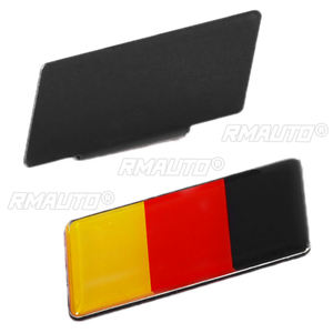 Autocollant d'emblème de calandre avant de voiture avec drapeau allemand universel pour VW / Audi / Honda / Benz - Product Image 4