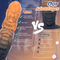 Enorme Dildo Anal de Fantasía con Forma de Monstruo Alienígena, Dildo Grande con Ventosa Fuerte para Juego con Manos Libres
