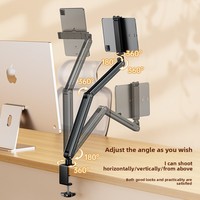 Support pour tablette iPad BONERUY modèle P86 pliable, hauteur réglable, rangement tout-en-un pour lits et bureaux, idéal pour le streaming en direct et les ordinateurs portables