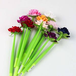 O&Q - Bolígrafo de Gel de Lujo de 0.5 mm para el Día de San Valentín, Tinta Azul/Negra, Hermosa Flor de Rosa, Bolígrafo Promocional de Goma Personalizable - Product Image 6