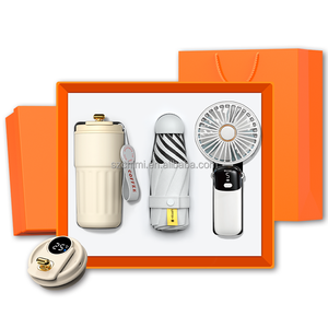 مجموعة هدايا تذكارية صيفية خاصة لحفلات الزفاف: كوب ومظلة كبسولة ومروحة قابلة للطي للضيوف - Product Image 4