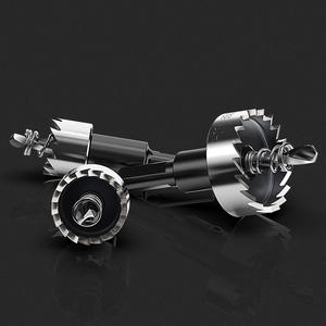 Mata Bor Huhao Carbide Tip TCT, Mata Bor Lubang 12-80mm, Set Mata Bor Lubang untuk Pengeboran Logam <span class=keywords><strong>Stainless</strong></span> <span class=keywords><strong>Steel</strong></span> dan Paduan Logam - Product Image 5