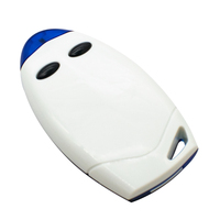 Télécommande de porte de garage Scimagic 433 92 MHz à code roulant, 2 boutons, boîtier blanc, capuchon bleu, transmetteur d'ouverture de portail, porte-clés