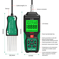 Medidor de Suelo Digital 9 en 1 YAGO YG-09S, Detector de pH, NPK, EC, Humedad, Temperatura, Salinidad y Fertilidad del Suelo, Analizador Portátil de Nutrientes del Suelo