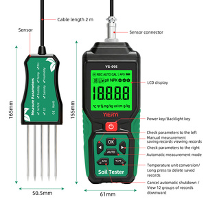 Medidor de Suelo <span class=keywords><strong>Digital</strong></span> 9 en 1 YAGO YG-09S, Detector de pH, NPK, EC, Humedad, Temperatura, Salinidad y Fertilidad del Suelo, Analizador Portátil de Nutrientes del Suelo - Product Image 3