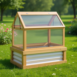 Serre de jardin Db Flower Bed, profondeur 22,5 pouces, structure en bois, style classique, entretien du jardin extérieur - Product Image 2