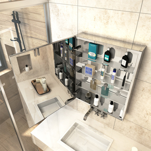 Gabinete de <span class=keywords><strong>medicina</strong></span> LED espejo inteligente interruptor de tocador de baño antiniebla - Product Image 5