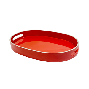 High Quality Handmade MDF Lacquer Serving Tray Glossy Colorful Sustainable Tableware Decorative Serving Tray - Product Image 4