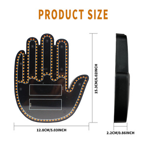 Funny Middle Finger Gesture Light pour voitures Remote Road <span class=keywords><strong>Rage</strong></span> Signs Car Finger Accessory - Product Image 6