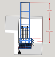 Ascenseur de fret pour grenier à faible hauteur de plafond, conception compacte pour mezzanine à hauteur de plafond limitée