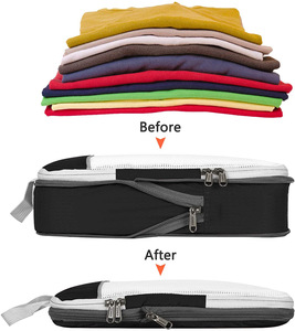 <b>Travel</b> Expandable <b>Luggage</b> Suitcase Organizer 6-pieces <b>Set</b> Mesh Cloth Compression Packing Cubes - Product Image 6