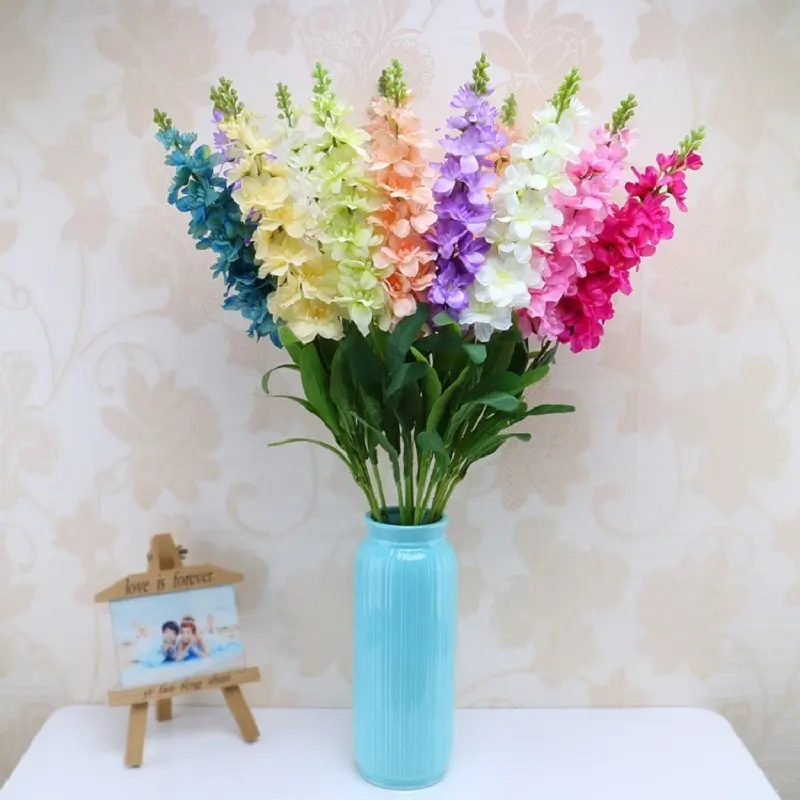 FCR2003 Newly design Artificial silk delphinium flowers for wedding decoration